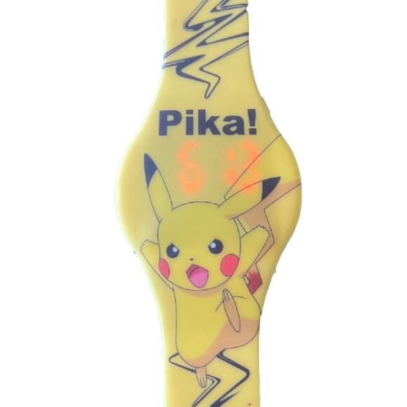 ⭐️ Pokemon Nintendo Pika Accutime Watch Yellow Digital Wristwatch Light Up - Picture 1 of 6